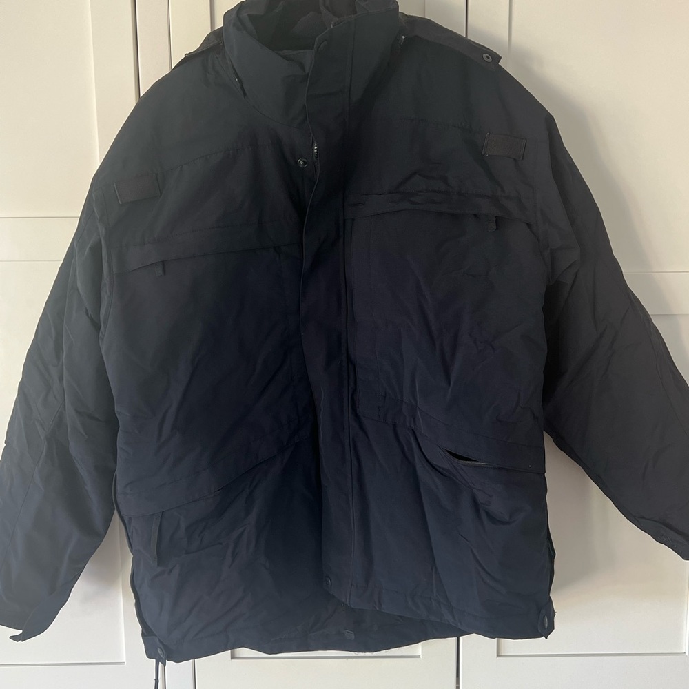 5.11 Tactical Men's Navy Blue Parka Jacket with Fleece - Large